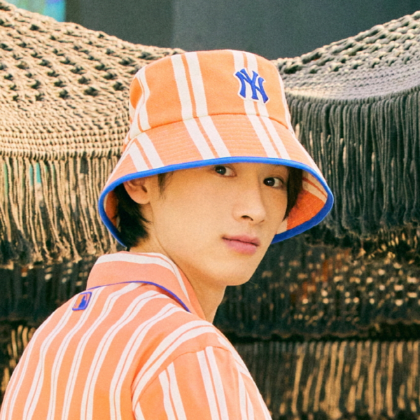 Mũ MLB Bucket Hat NY Yankees Orange Stripes 3AHT28223-50ORL - Ảnh 5