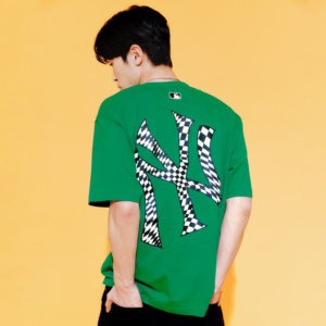 Ao MLB Checkerboard Logo Overfit New York Yankees 'Paisley Green' 3ATSO0233-50GND