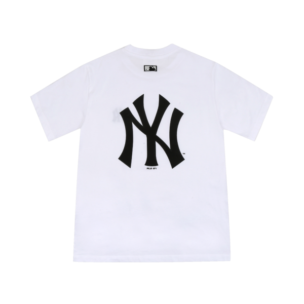 Áo MLB Popcorn Big Logo Short Sleeve T Shirt New York Yankees White 31TS03031-50W - Ảnh 2