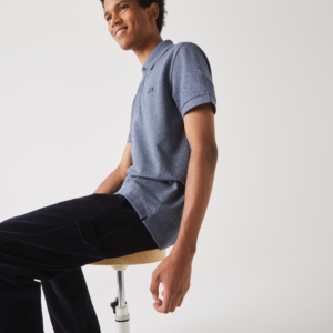 Ao Lacoste Paris Stretch Cotton Pique Polo Shirt 'Blue' PH5522-2GF