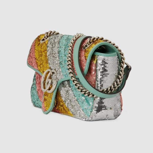 Túi Gucci Gg Marmont Small Sequin Shoulder Bag 443497-9SYYP-1299 - Ảnh 2