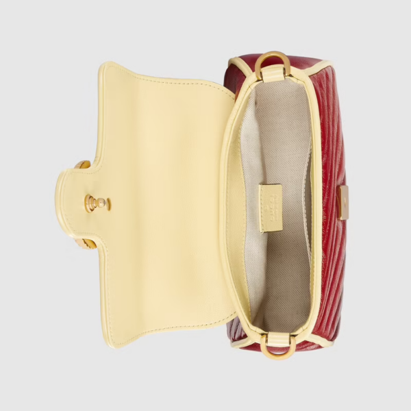 Túi Gucci GG Marmont Mini Top Handle Blue And Red Leather 583571-1X5CG-6775 - Ảnh 2