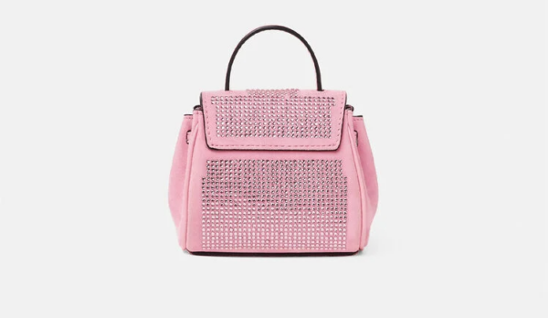 Túi Versace La Medusa Studded Micro Pink 1002529-1A01840-1P56V - Ảnh 3