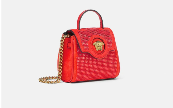 Túi Versace La Medusa Studded Micro Red 1002529-1A01840-1R33V - Ảnh 4