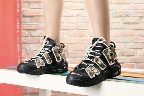 Giày Nike Air More Uptempo QS GS 'Camo' CJ0930-001 - Ảnh 3