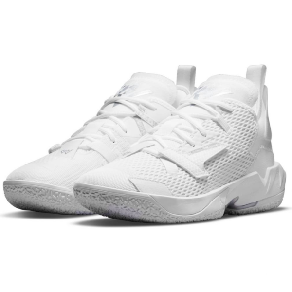 Giày Nike Air Jordan Why Not Zer0.4 PF 'White Metallic Silver' CQ4231-101 - Ảnh 4
