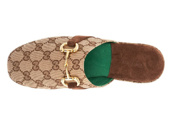 Giày Gucci Monogram Pattern Horsebit Mules 601599-G1710-9773 - Ảnh 2