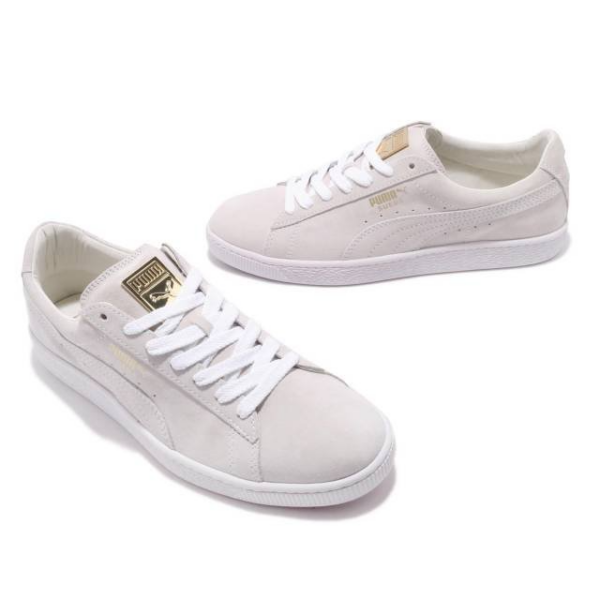 Giày Puma Suede Classic Metal Badge 'White Team Gold' 370081-02 - Ảnh 3