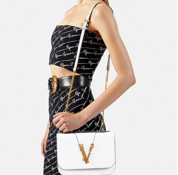 Túi Versace Virtus Shoulder White DBFG985-D5VIT-K0AOT - Ảnh 2