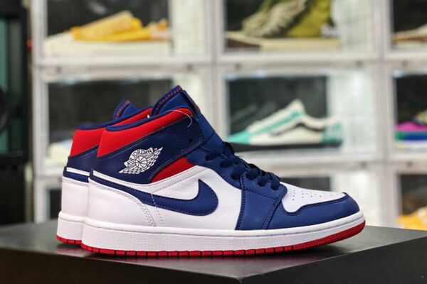 Giày Nike Air Jordan 1 Mid 'USA' 852542-104 - Ảnh 12