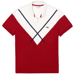Áo Men's Lacoste Striped Accents Cotton Pique Polo Shirt 'Red White' PH8532-236