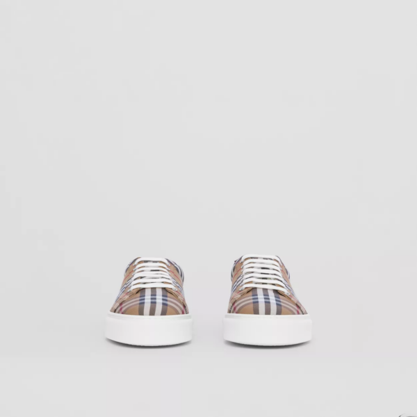 Giày Burberry Check Cotton Leather 'Birch Brown' 80481561 - Ảnh 4