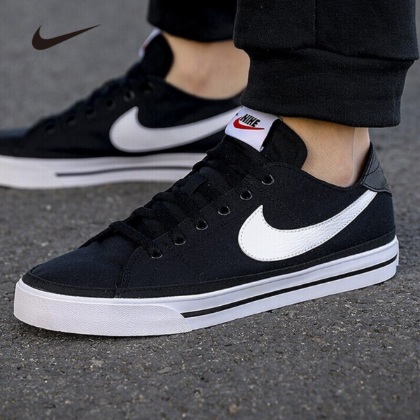 Giày Nike Court Legacy Canvas 'Black White' CW6539-002 - Ảnh 3