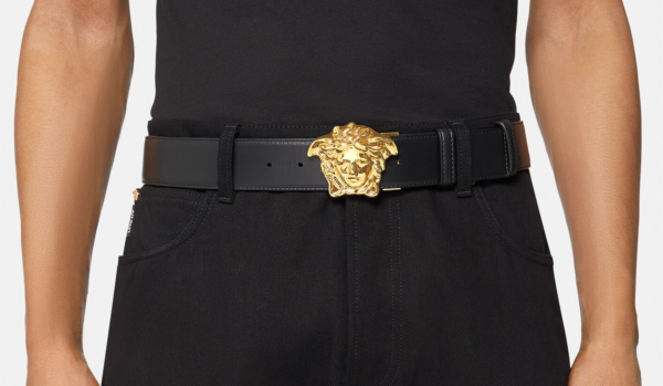 Thắt lưng Versace Men's Neon Fret Print Belt DCU6705-1A00872-5B02V - Ảnh 4