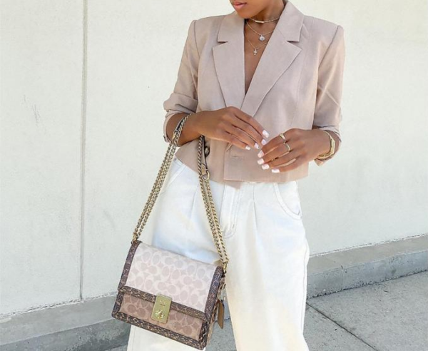 Túi Coach Hutton Shoulder Bag in Blocked Signature Canvas 89068 B4PVR - Ảnh 3