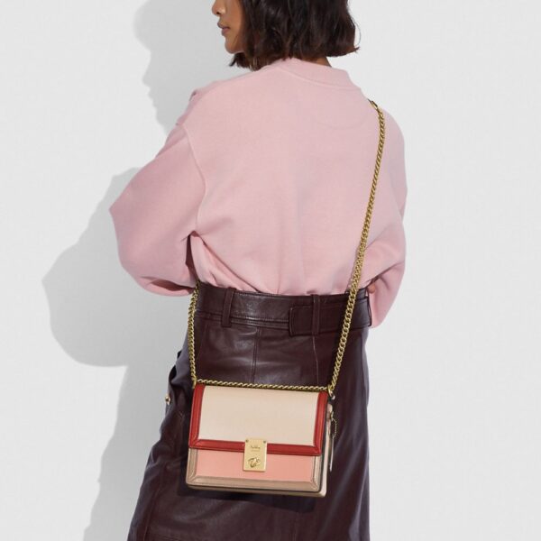 Túi Coach Hutton Shoulder Bag In Colorblock 89070 B4SBF - Ảnh 2