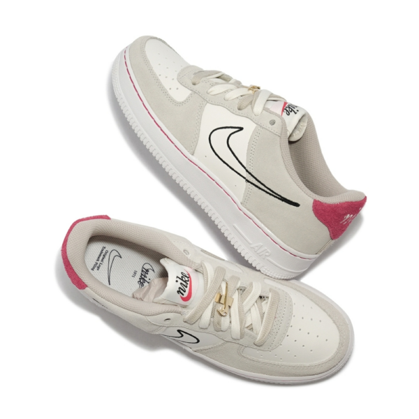 Giày Nike Air Force 1 LV8 S50 GS 'Light Stone University Red' DB1561-100 - Ảnh 2