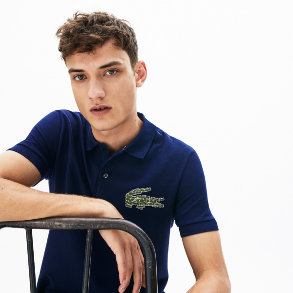 Áo Lacoste Cotton Piqué Polo Shirt 'Blue' PH8571-166 - Ảnh 2