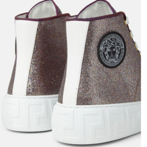 Alternative view of Giày Versace Greca High Top Trainers Pink 1004185-1A02718-2X04V