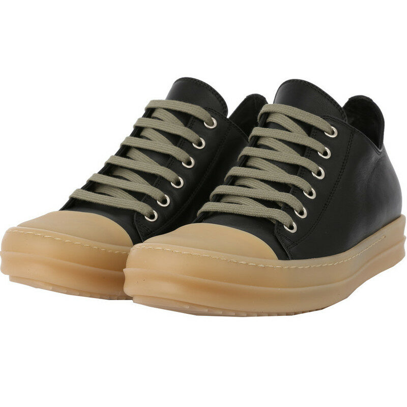 Giày Rick Owens Ramones Low 'Black Leather' Natubal RP18S8881 - Ảnh 3