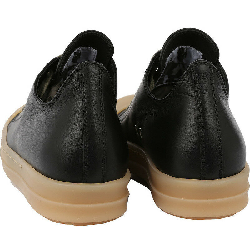 Giày Rick Owens Ramones Low 'Black Leather' Natubal RP18S8881 - Ảnh 5