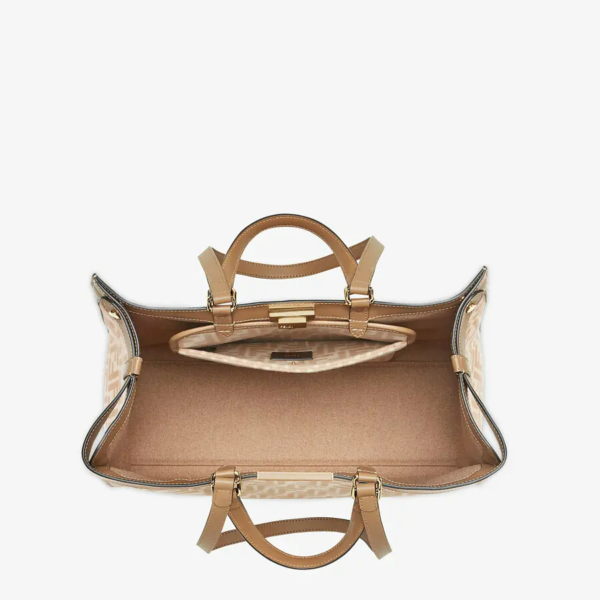 Túi Fendi PEEKABOO X-TOTE FF Wool Bag 'Beige' 8BH374-AHJ8-F1F24 - Ảnh 5