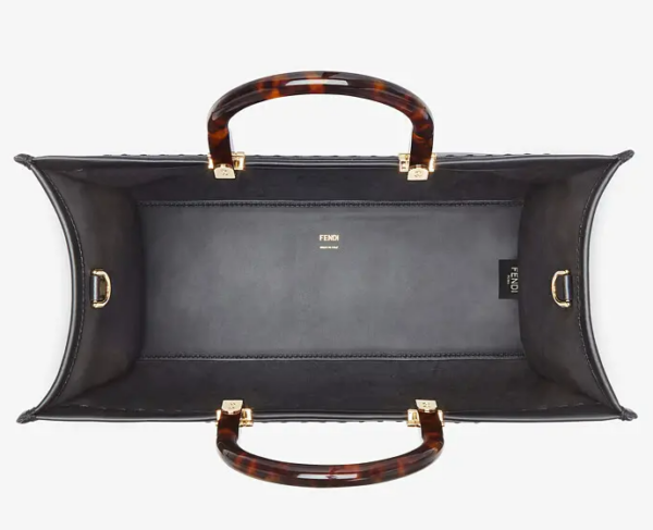 Túi Fendi Sunshine Medium Shopper Leather 'Black' 8BH386ABVLF0KUR - Ảnh 4