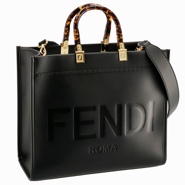 Túi Fendi Sunshine Medium Shopper Leather 'Black' 8BH386ABVLF0KUR - Ảnh 2