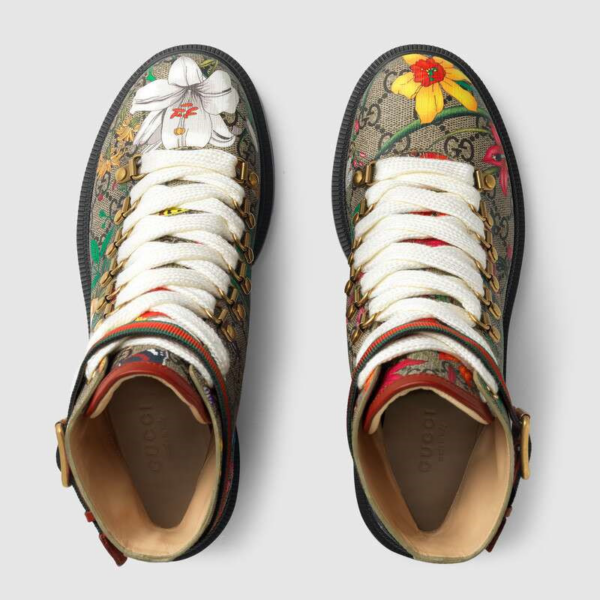 Giày Gucci GG Flora Ankle Boot 602184-HT510-8494 - Ảnh 4
