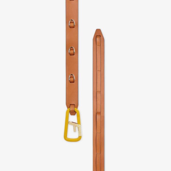 Thắt Lưng Fendi Brown Leather Belt 8C0646AGL5F1EYQ - Ảnh 3