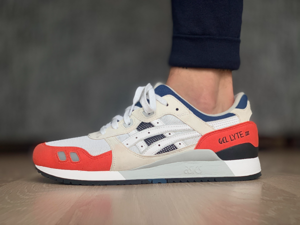 Giày Asics Gel Lyte 3 'White Orange Blue'  H819Y-0101 - Ảnh 4