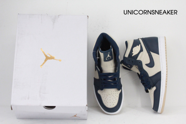 Giày Nike Air Jordan 1 High 'Navy Cream'  AQ9131-401 - Ảnh 5