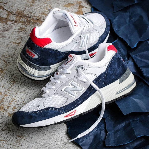 Giày New Balance 991 Made In England 'Grey Blue' M991GWR - Ảnh 6