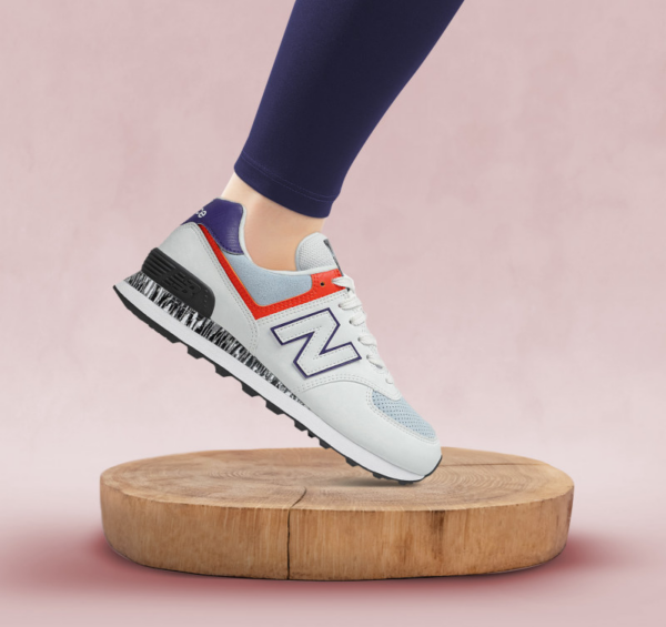 Giày New Balance 574 Classic 'White Ghost Pepper' WL574CS2 - Ảnh 2