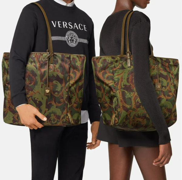 Túi Versace Baroccoflage Print Tote Bag 1000741-1A01024-1K25V - Ảnh 4