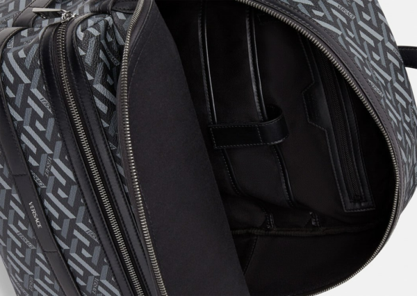 Balo Versace La Greca Signature Back Pack Black Gray 1000745-1A01444-5B05E - Ảnh 5