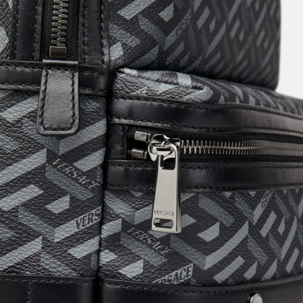 Balo Versace La Greca Signature Back Pack Black Gray 1000745-1A01444-5B05E - Ảnh 2