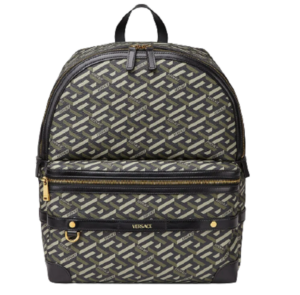 Balo Versace La Greca Signature Back Pack Black Khaki 1000745-1A01444-5B15V
