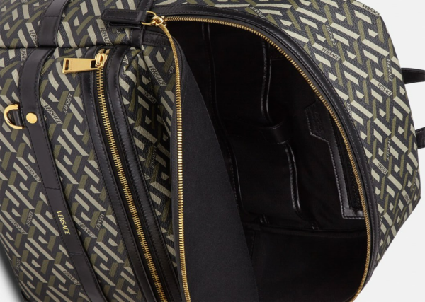 Balo Versace La Greca Signature Back Pack Black Khaki 1000745-1A01444-5B15V - Ảnh 5