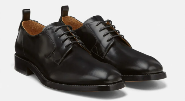 Giày Versace V Leather Lace Up Black 1000793-1A00695-1B000 - Ảnh 5