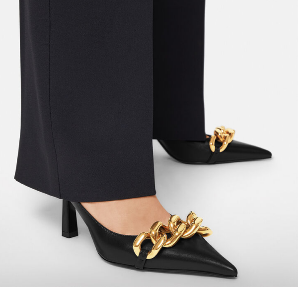 Giày Versace Medusa Chain Nappa Leather Mules 1000840-DNA32-1B00V - Ảnh 5