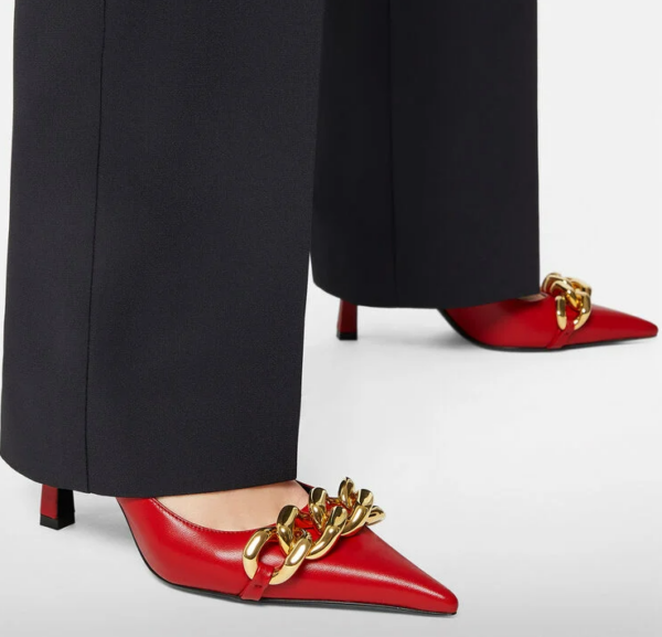 Giày Versace Medusa Chain Nappa Leather Mules 1000840-DNA32-1R23V - Ảnh 5
