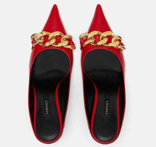 Giày Versace Medusa Chain Nappa Leather Mules 1000840-DNA32-1R23V - Ảnh 2