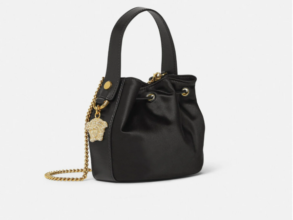 Túi Versace La Medusa Charm Bucket Bag Black 1000885-1A00958-1B00V - Ảnh 6