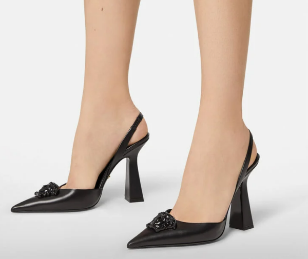 Giày Versace LA Medusa Sling-Back Pumps 1001207-DVT2P-1B090 - Ảnh 5