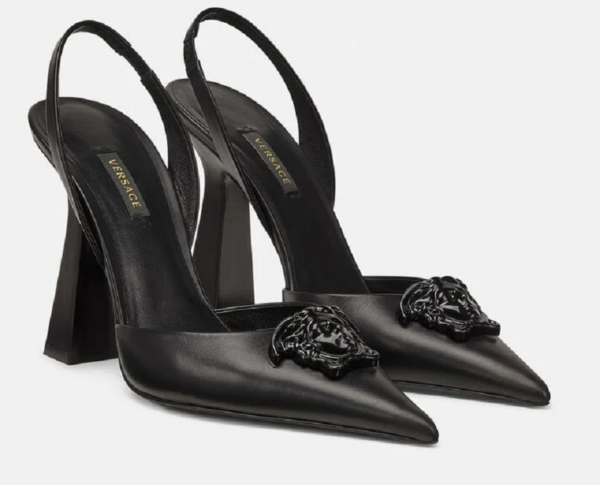 Giày Versace LA Medusa Sling-Back Pumps 1001207-DVT2P-1B090 - Ảnh 4