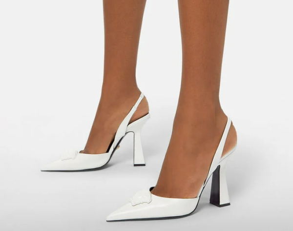 Giày Versace La Medusa Patent Sling-back Pumps 1001207-DVT2P-1W040 - Ảnh 5