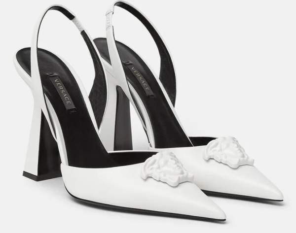 Giày Versace La Medusa Patent Sling-back Pumps 1001207-DVT2P-1W040 - Ảnh 3
