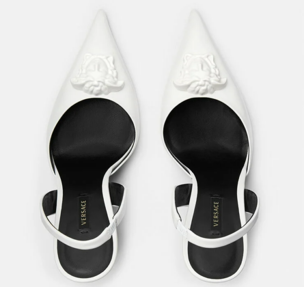 Giày Versace La Medusa Patent Sling-back Pumps 1001207-DVT2P-1W040 - Ảnh 2