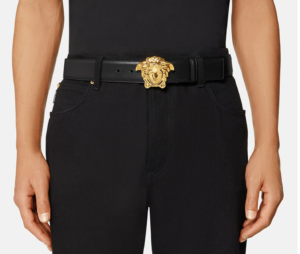 Alternative view of Thắt Lưng Versace La Medusa Leather Belt Flat 'Black' 1001340-DVTP1-KVO41